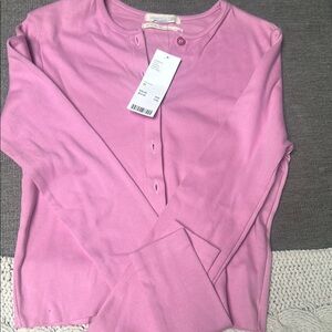 Urban outfitters Pink Button-Up Cardigan